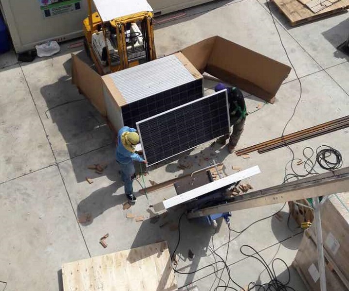 Roof solar mount installation
