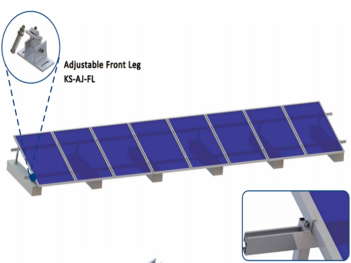 Aluminum Roof Solar Mount-Adjustable tripod